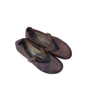 Earth Spirit Leather Mary Jane Comfort Shoes Casual Brown Size 9‎